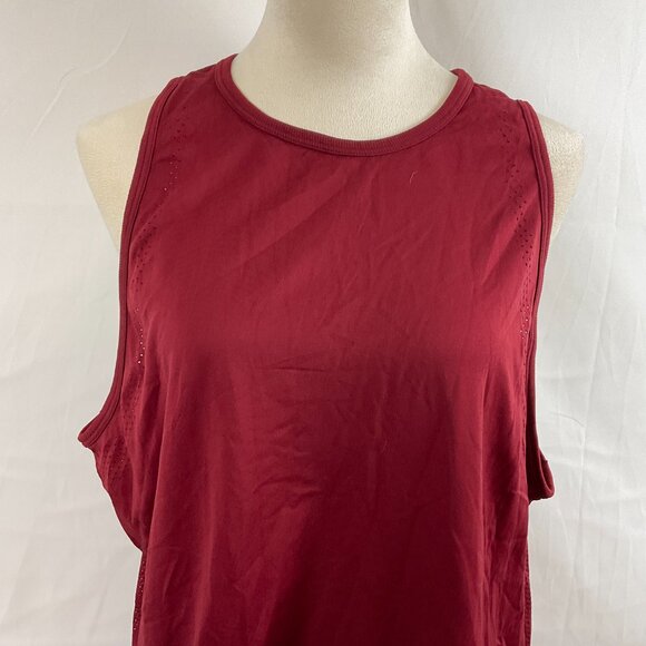 Pink Victoria's Secret Athletic Seamless Tank Top XL Maroon Perforated Details - Picture 3 of 13